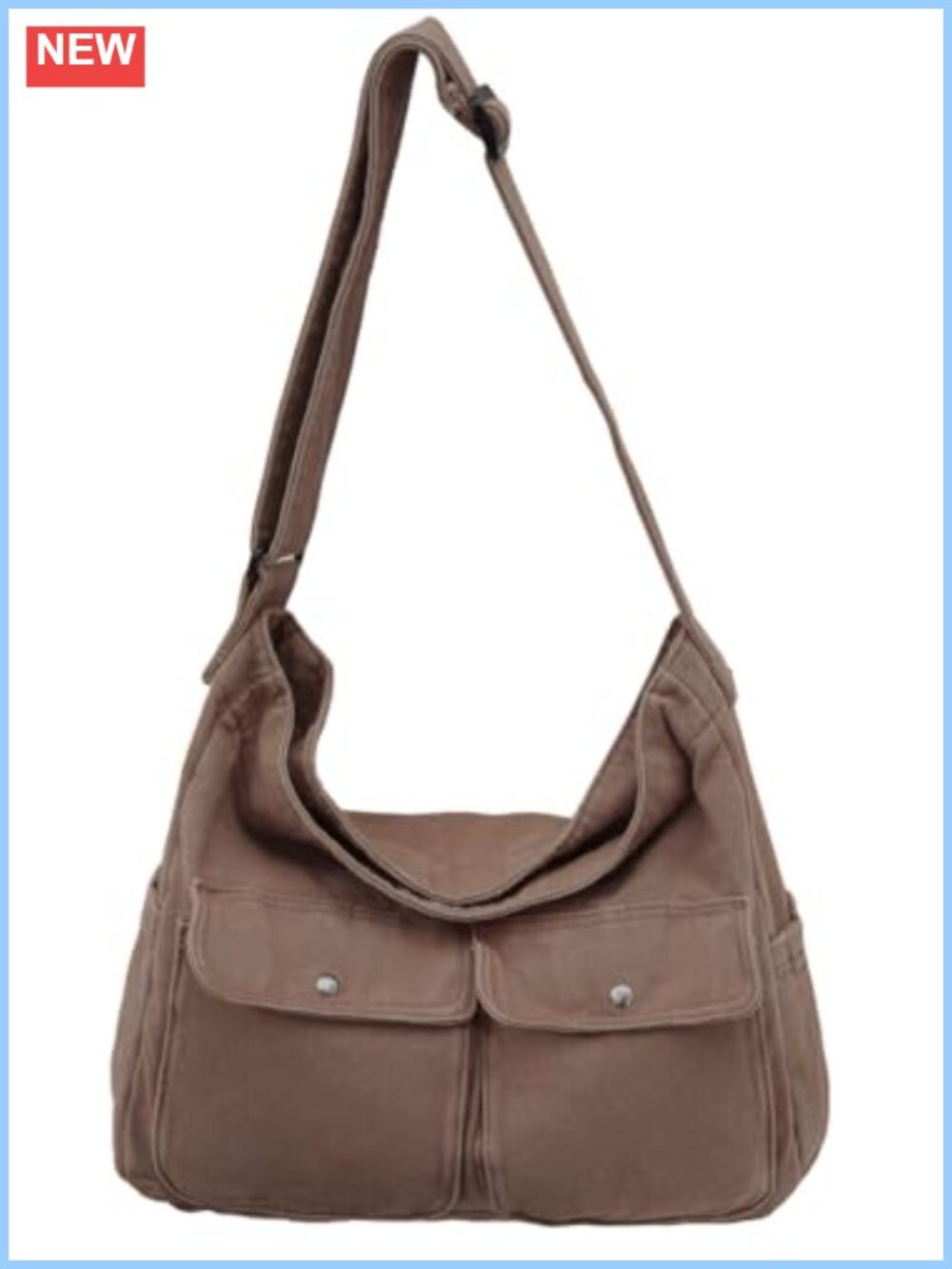 Canvas Messenger Bag Hobo Crossbody Tote for Women Large Shoulder Bag